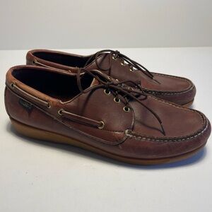 Vintage Ladies Dexter Brown Leather Boat Shoes Women’s Size 10M